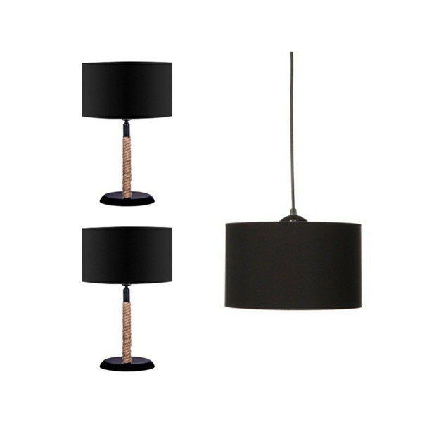 Črna namizna svetilka - Magenta Home-image-1
