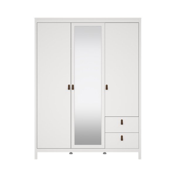 Bela garderobna omara z ogledalom 150x199x58 cm Madrid – Tvilum-image-2