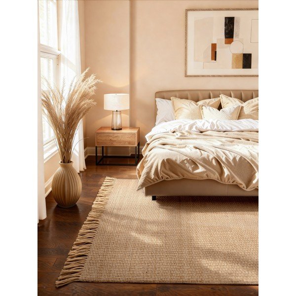 Ročno tkana preproga iz jute v naravni barvi 160x230 cm Fjord – Hanse Home-image-1