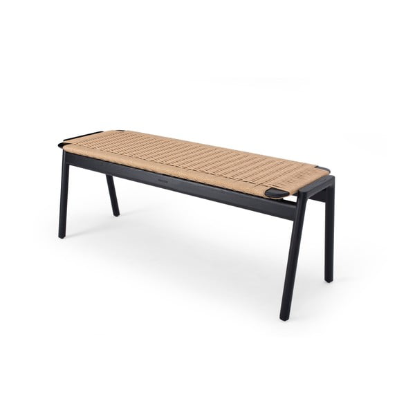 Črna/naravna klop Klupa – Gazzda