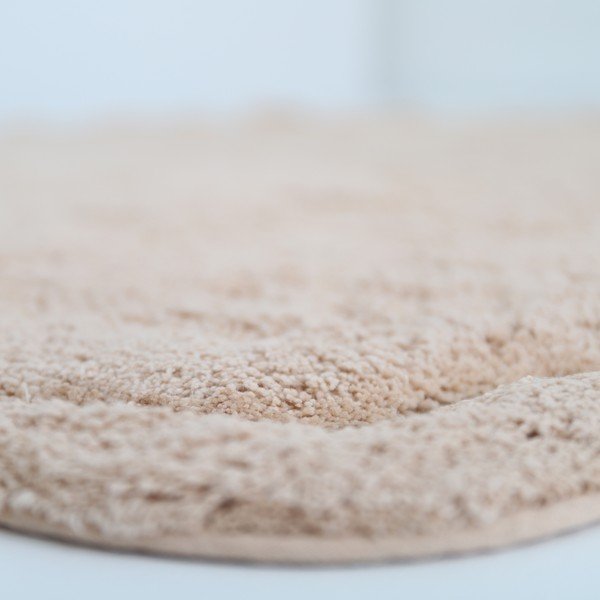 Svetlo rožnata pralna ročno tkana bombažna okrogla preproga ø 110 cm Sweet April Nude – Nattiot-image-4