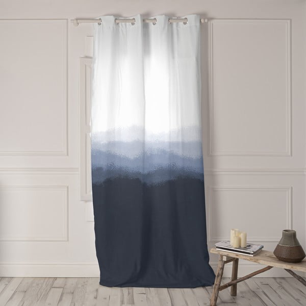 Bela/modra zavesa 140x300 cm Nightfall – Blanc