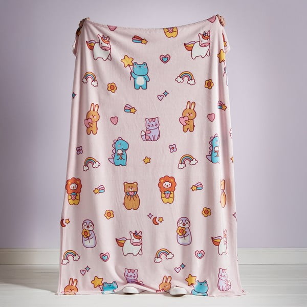 Rožnata otroška odeja iz flisa 130x170 cm Forever Together – Catherine Lansfield-image-2