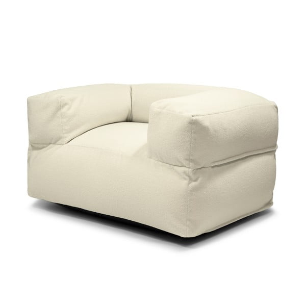 Kremno bela vreča za sedenje iz tkanine bouclé MooG – SLOWDOWN