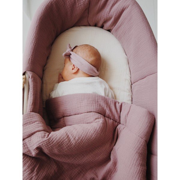 Temno vijoličen komplet za zibelko – Malomi Kids-image-4