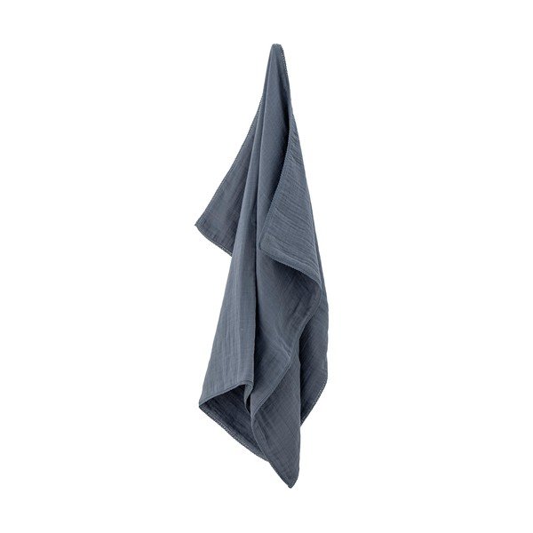 Temno modra bombažna otroška odeja 100x80 cm Muslin - Bloomingville Mini-image-3