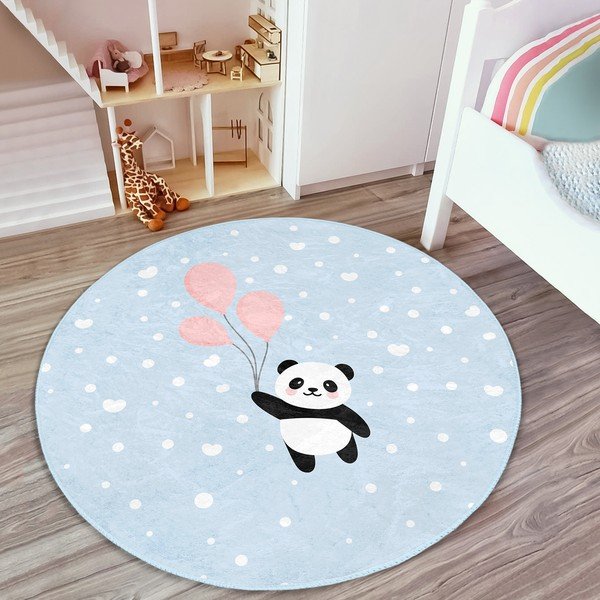 Svetlo modra otroška preproga ø 80 cm Comfort – Mila Home-image-3