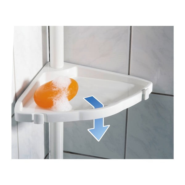 Bela teleskopska stenska polica za kopalnico Wenko Easy-image-3