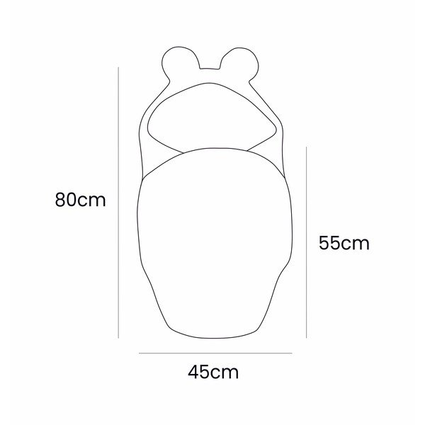 Zelena odeja za povijanje dojenčka iz rebrastega žameta 45x80 cm – Meowbaby-image-2