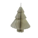 Svetlo siv papirnati okrasek za božično drevo Only Natural, dolžina 10 cm