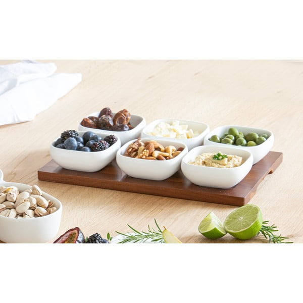 Bel porcelanast komplet za serviranje 6 ks Essentials – Ladelle-image-1