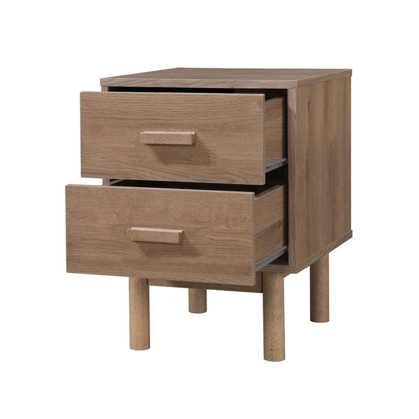 Nočna omarica v hrastovem dekorju v naravni barvi Melanie – Støraa-image-3