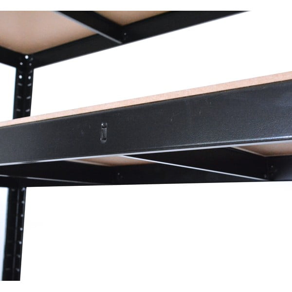 Črn kovinski regal za delavnico 120x180 cm – Rojaplast-image-2