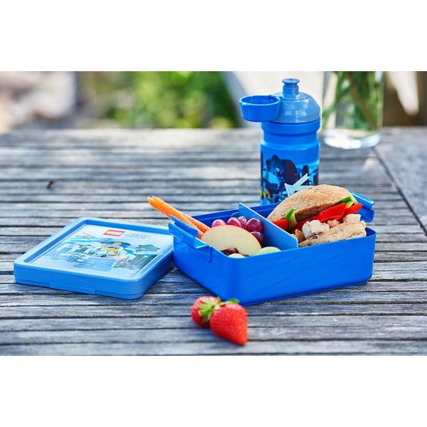 Otroška modra steklenička za vodo LEGO® City, 390 ml-image-1