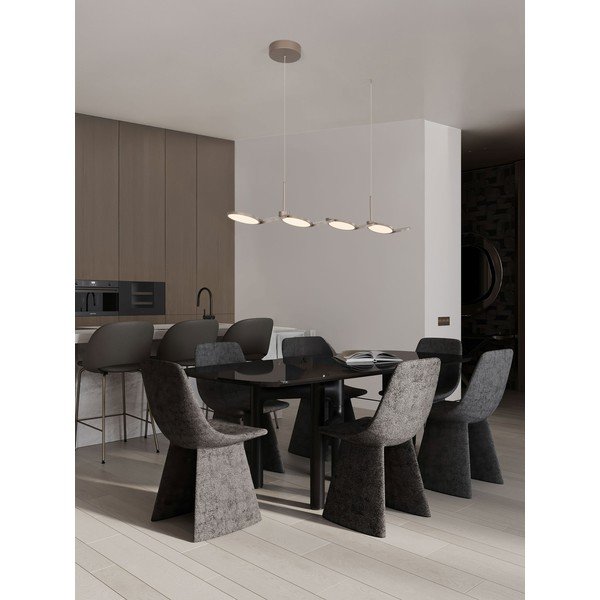 Aluminijasta LED zatemnitvena viseča svetilka v mat zlati barvi Vea – Nova Luce-image-2