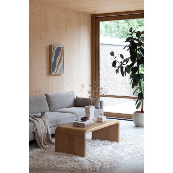 Klubska mizica v hrastovem dekorju v naravni barvi 60x120 cm Brave – Zuiver-image-1