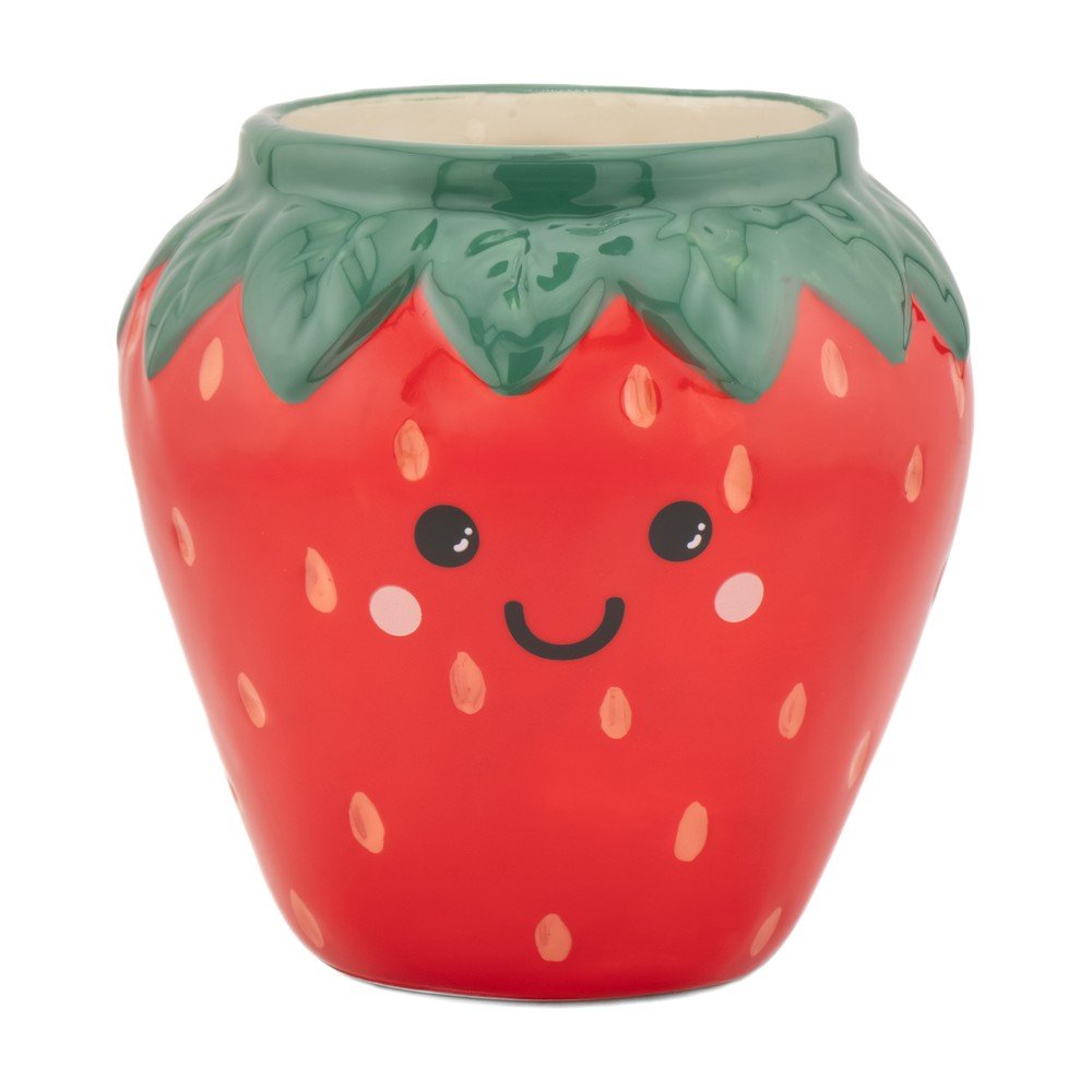 Keramičen okrasni cvetlični lonec ø 10 cm Strawberry