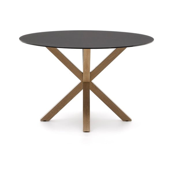 Okrogla jedilna miza s stekleno mizno ploščo ø 120 cm Argo – Kave Home-image-2