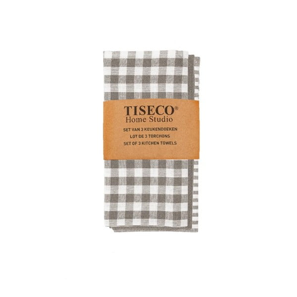 Bombažne brisače v kompletu 3 kos 70x50 cm Lines - Tiseco Home Studio-image-1