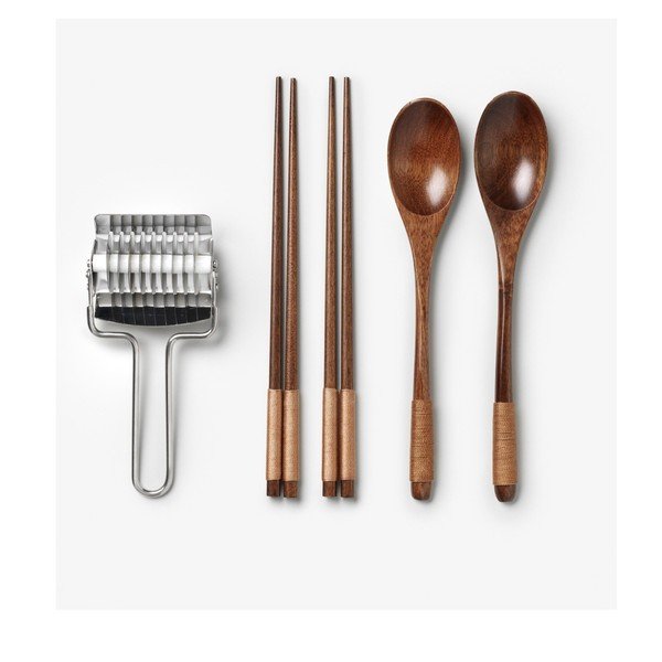 Modra komplet jedilnih paličic iz nerjavečega jekla/iz bambusa za 2 osebi The Essentials - Ramen Tools – Printworks