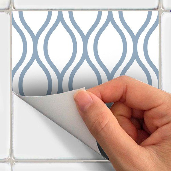 Komplet 24 stenskih nalepk Ambiance Wall Decal Scandinavian Tiles Kiev, 10 x 10 cm-image-3