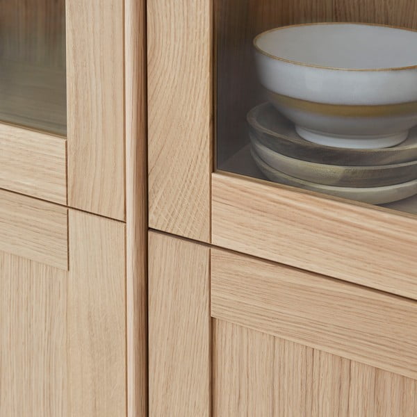 Vitrina z osvetlitvijo v hrastovem dekorju 89x199 cm Mistral - Hammel Furniture-image-2