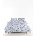 Bela/siva enojna posteljnina iz renforce bombaža 140x200 cm White Floral – Mila Home Luxury