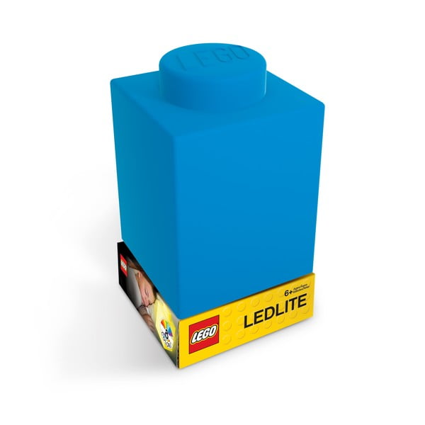 Modra silikonska nočna lučka LEGO® Classic Brick