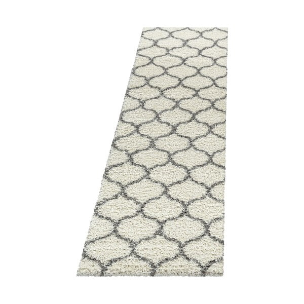 Kremno bel tekač 80x250 cm Salsa – Ayyildiz Carpets