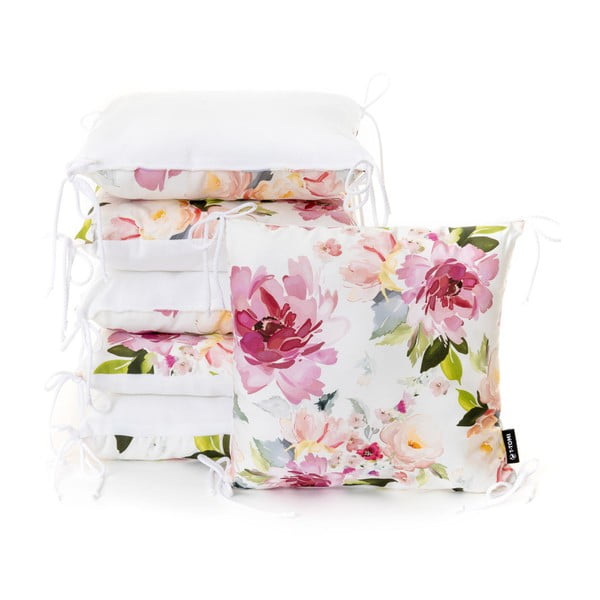 Zaščitna obroba za posteljico 35 cm Watercolor Flowers – T-TOMI