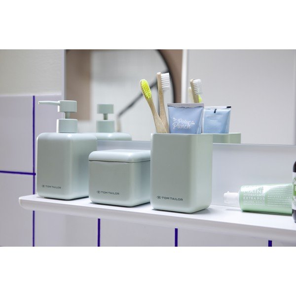 Svetlo zelen kopalniški organizator za vatke ali vatirane palčke iz poliresina Tom Tailor T-Rounded – Wenko-image-1