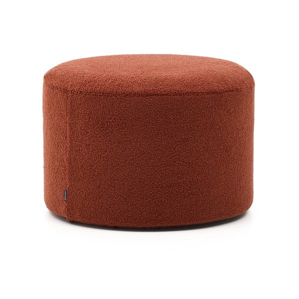 Tabure iz tkanine bouclé v barvi terakote Kaeli – Kave Home