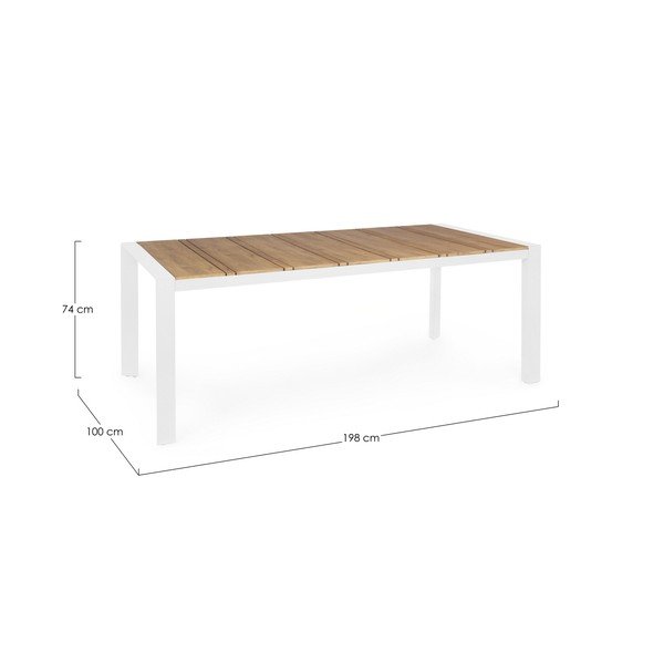 Aluminijasta vrtna miza 100x198 cm Elias   – Bizzotto-image-4