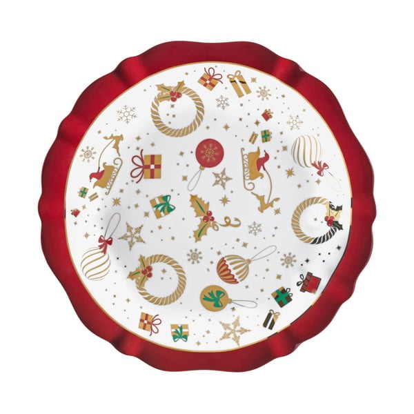 Porcelanast krožnik z božičnim motivom Brandani Alleluia, ⌀ 30 cm