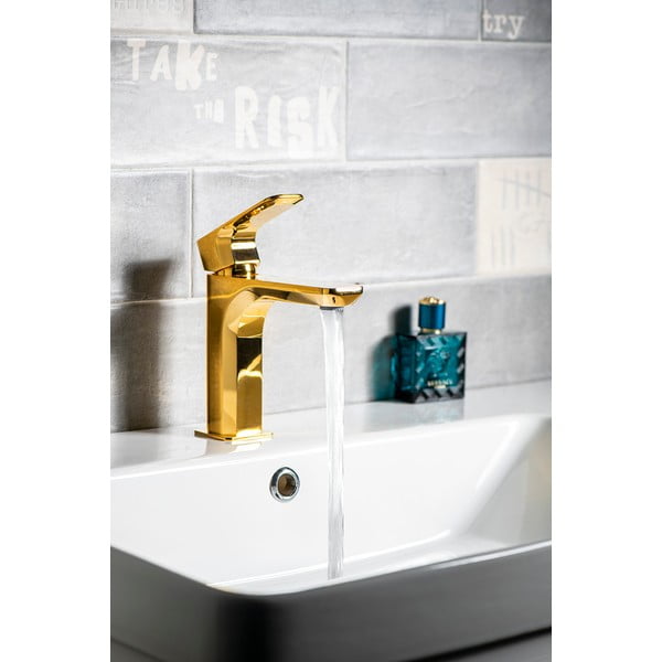 Stoječa armatura za umivalnik v zlati barvi Spy – Sapho-image-2