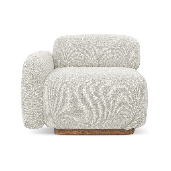 Kremno bel modul za sedežno garnituro (levi kot) Ailani – Makamii