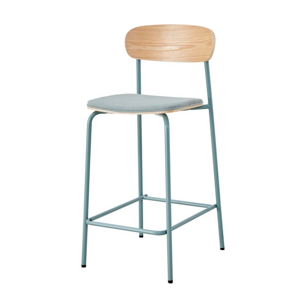 Modri/naravni barski stoli v kompletu 2 ks (višina sedeža 66 cm) Adriana – Marckeric-image-2