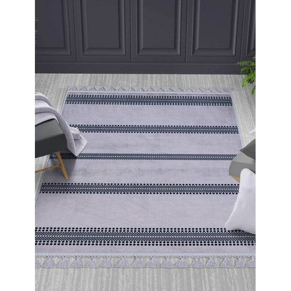 Siva pralna preproga 120x80 cm - Vitaus-image-1