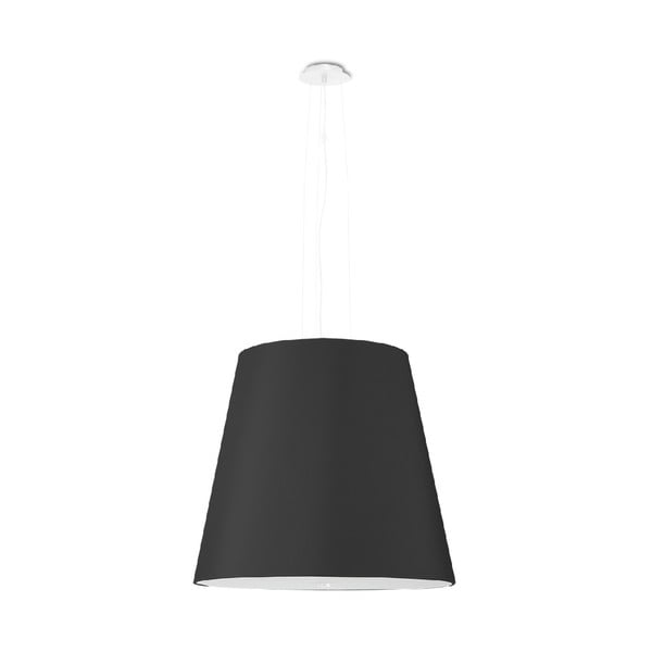 Črna viseča svetilka s steklenim senčnikom ø 50 cm Tresco - Nice Lamps