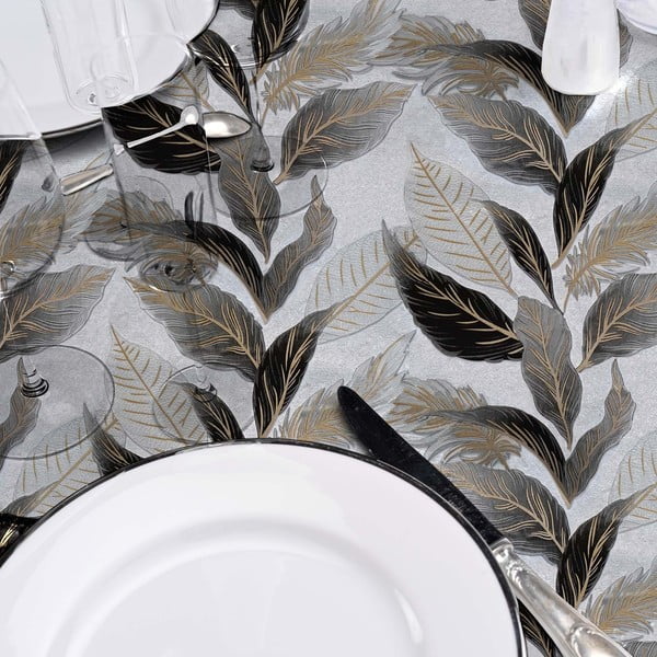 Povoščen namizni prt ø 160 cm Oralia – douceur d'intérieur-image-1