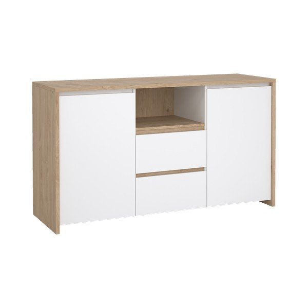 Bela komoda v hrastovem dekorju 149x84x48 cm Next – Tvilum-image-2