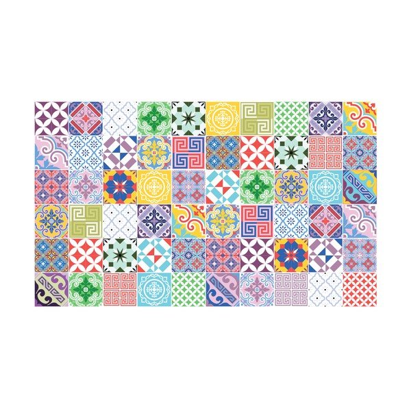 Komplet 60 stenskih nalepk Ambiance Vintage Artistic Tiles, 10 x 10 cm-image-2
