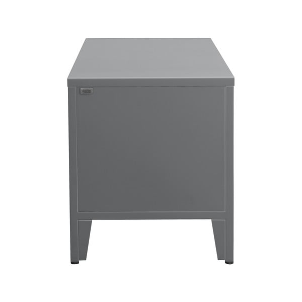 Siva kovinska omarica za čevlje s klopjo Salino – Støraa-image-2