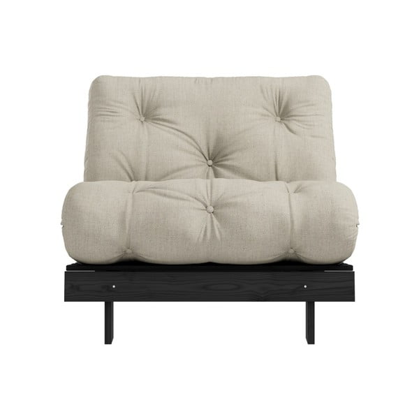 Raztegljiv fotelj Karup Design Roots Black/Linen Beige-image-3