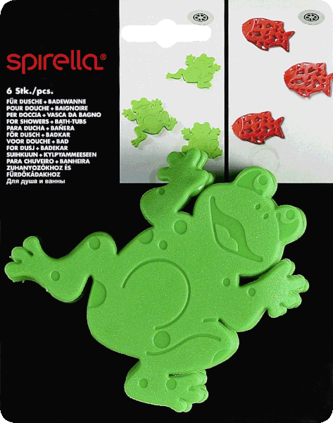 Otroške protizdrsne podloge za kad 6 ks 12x11 cm Frogtime – Spirella-image-2