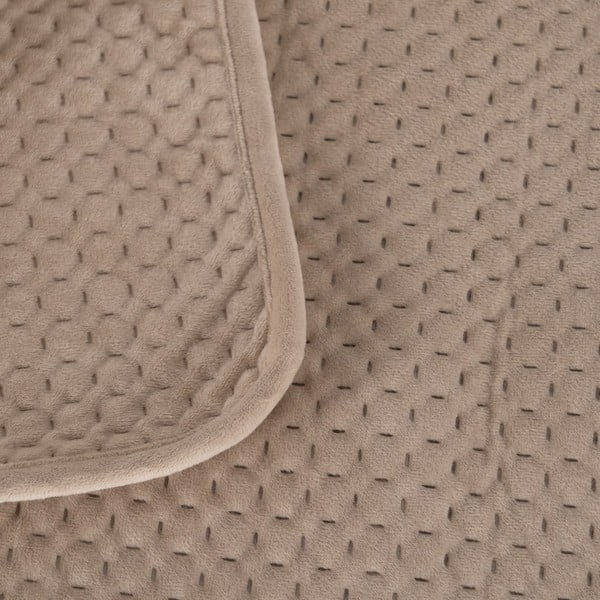 Bež prešito pregrinjalo 240x260 cm – Ixia-image-1