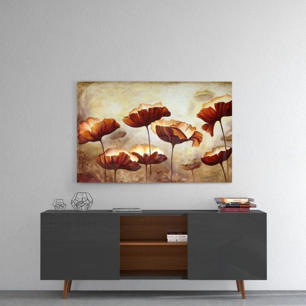 Steklena slika Insigne Poppy, 72 x 46 cm-image-1