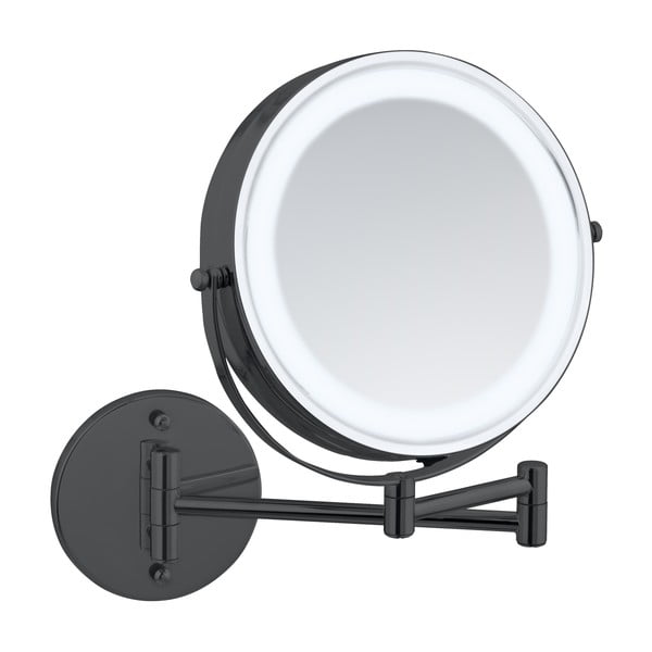 Povečevalno kozmetično ogledalo z lučjo (5x povečava) ø 25,5 cm Lumi – Wenko-image-1