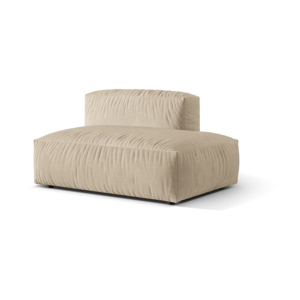 Bež žameten modul za sedežno garnituro (desni kot) Martina – Micadoni -image-1