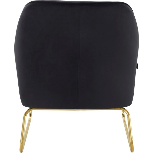 Črn žametni fotelj Joshua - Støraa -image-2